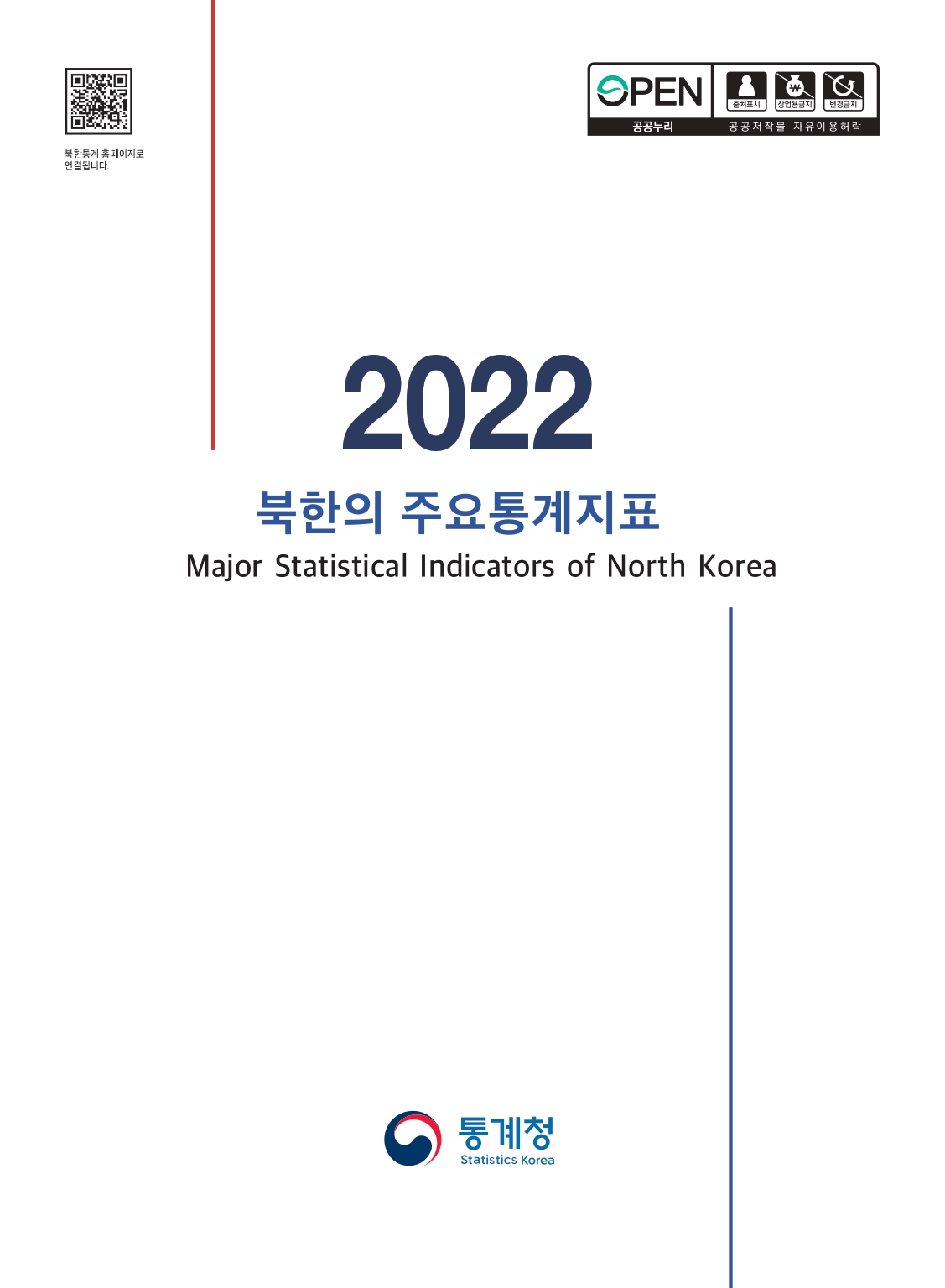 2022 북한의 주요통계지표
